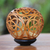 Coconut shell sculpture, 'Flower of Life' - Coconut Shell Sculpture with Stand (image 2) thumbail