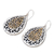 Gold accent dangle earrings, 'Grains of Rice' - silver and 22k Gold Plated Dangle Earrings (image 2c) thumbail
