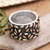 Gold plated band ring, 'Rice Stars' - Gold plated band ring (image 2) thumbail