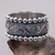 Sterling silver band ring, 'Queen of Java' - Hand Made Sterling Silver Band Ring