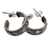 Silver half hoop earrings, 'Eden' - Silver half hoop earrings (image 2d) thumbail