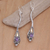 Gold accent amethyst earrings, 'Dragon Queen' - Gold accent amethyst earrings thumbail
