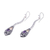 Gold accent amethyst earrings, 'Dragon Queen' - Gold accent amethyst earrings (image 2b) thumbail