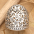 Sterling silver flower ring, 'Frangipani Nights' - Floral Sterling Silver Band Ring from Indonesia