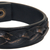 Men's distressed leather bracelet, 'Java Journeys' - Men's Unique Leather Wristband Bracelet