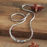 Gold accent sterling silver necklace, 'Two-Tone Celebration' - Sterling Silver and 18k Gold Accent Naga Necklace