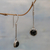 Onyx dangle earrings, 'Faces of Night' - Onyx and Sterling Silver Dangle Earrings (image 2b) thumbail