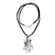 Amethyst pendant necklace, 'Island Butterfly' - Handmade Indonesian Silver and Amethyst Necklace (image 2d) thumbail