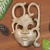 Wood mask, 'Optimist' - Hand Made Modern Wood Mask (image 2) thumbail