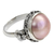 Pearl flower ring, 'Love Moon' - Floral Sterling Silver and Pearl Cocktail Ring thumbail