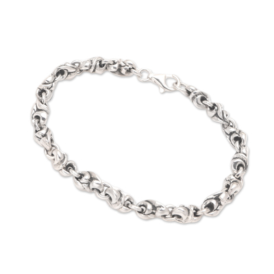 Sterling silver chain bracelet, 'Life Source' - Sterling Silver Chain Bracelet