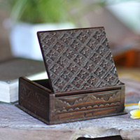 Wood decorative box (Small),'Kawung Skies'