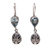 Blue topaz dangle earrings, 'Lotus Bud' - Hand Crafted Sterling Silver and Blue Topaz Earrings (image 2a) thumbail