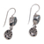 Blue topaz dangle earrings, 'Lotus Bud' - Hand Crafted Sterling Silver and Blue Topaz Earrings (image 2b) thumbail