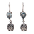 Blue topaz dangle earrings, 'Lotus Bud' - Hand Crafted Sterling Silver and Blue Topaz Earrings (image 2c) thumbail