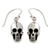 Sterling silver dangle earrings, 'Immortal Skull' - Women's Sterling Silver Dangle Earrings (image 2a) thumbail