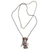 Garnet and amethyst pendant necklace, 'Wise Owl' - Sterling Silver and Amethyst Pendant Necklace thumbail