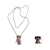 Halskette mit Anhänger aus Granat und Amethyst - Halskette mit Anhänger aus Sterlingsilber und Amethyst