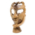 Wood mask, 'Awaiting Him' - Hibiscus Wood Mask Hand Carved in Indonesia (image 2c) thumbail