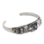 Amethyst cuff bracelet, 'Twin Owls' - Sterling Silver and Amethyst Cuff Bracelet (image 2c) thumbail