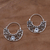 Blue topaz hoop earrings, 'Blue Jasmine' - Handcrafted Sterling Silver and Blue Topaz Earrings (image 2b) thumbail