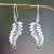 Peridot dangle earrings, 'Sweet Leaf' - Peridot dangle earrings (image 2) thumbail