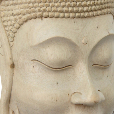 Máscara de madera - Máscara de madera de budismo indonesia