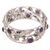 Amethyst flower bracelet, 'Lilac Frangipani' - Artisan Crafted Floral Sterling Silver and Amethyst Bangle thumbail