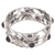 Amethyst flower bracelet, 'Lilac Frangipani' - Artisan Crafted Floral Sterling Silver and Amethyst Bangle (image 2c) thumbail