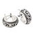 Sterling silver half-hoop earrings, 'Karangasem Castle' - Petite Sterling Silver Half Hoop Earrings from Bali (image 2d) thumbail