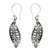 Sterling silver dangle earrings, 'Plumeria leaf' - Unique Sterling Silver Dangle Earrings thumbail