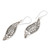 Sterling silver dangle earrings, 'Plumeria leaf' - Unique Sterling Silver Dangle Earrings