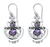 Amethyst dangle earrings, 'Balinese Goddess' - Sterling Silver and Amethyst Dangle Earrings thumbail