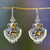 Citrine dangle earrings, 'Balinese Goddess' - Fair Trade Sterling Silver and Citrine Dangle Earrings thumbail