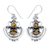 Citrine dangle earrings, 'Balinese Goddess' - Fair Trade Sterling Silver and Citrine Dangle Earrings