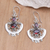 Garnet dangle earrings, 'Balinese Goddess' - Sterling Silver and Garnet Dangle Earrings thumbail