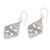 Sterling silver dangle earrings, 'Four Petals' - Floral Sterling Silver Dangle Earrings