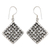 Sterling silver dangle earrings, 'Flower Lattice' - Sterling silver dangle earrings