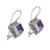 Amethyst drop earrings, 'Ubud Goddess' - Unique Sterling Silver and Amethyst Drop Earrings (image 2c) thumbail
