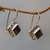 Garnet drop earrings, 'Ubud Goddess' - Sterling Silver and Garnet Drop Earrings (image 2) thumbail