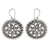 Sterling silver dangle earrings, 'Filigree Chrysanthemum' - Hand Crafted Sterling Silver Dangle Earrings thumbail