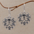 Sterling silver dangle earrings, 'Valentine Vine' - Hand Made Sterling Silver Heart Earrings (image 2) thumbail