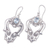 Blue topaz heart earrings, 'Bali Regal' - Blue Topaz and Sterling Silver Dangle Earrings