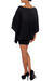 Jersey tunic, 'Midnight Butterfly' - Women's Jersey Knit Tunic Top (image 2c) thumbail