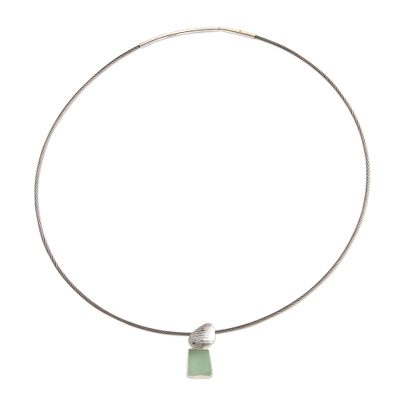 Sterling silver choker, 'Sea Gift' - Sterling silver choker