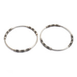 Sterling silver bangle bracelets, 'Secrets' (pair) - Artisan Crafted Sterling Silver Bangle Bracelets (Pair)