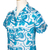 Camisa larga de algodón - Camisa larga / mini vestido estampado de algodón batik único