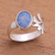 Opal cocktail ring, 'Hindu Meditation' - Unique Opal and Sterling Silver Ring (image 2c) thumbail