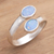 Opal wrap ring, 'Close to You' - Unique Indonesian Sterling Silver and Opal Wrap Ring (image 2b) thumbail