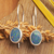 Opal drop earrings, 'Java Sea' - Opal and Sterling Silver Drop Earrings (image p188330) thumbail